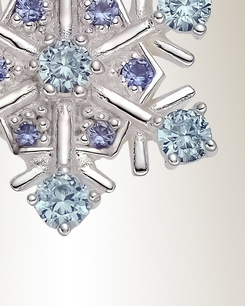 Sterling Silver Calming Snowflake Cremation Urn Pendant