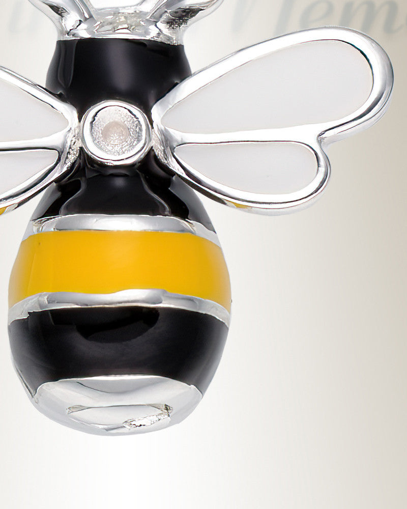 Sterling Silver Bumble Bee Cremation Urn Pendant