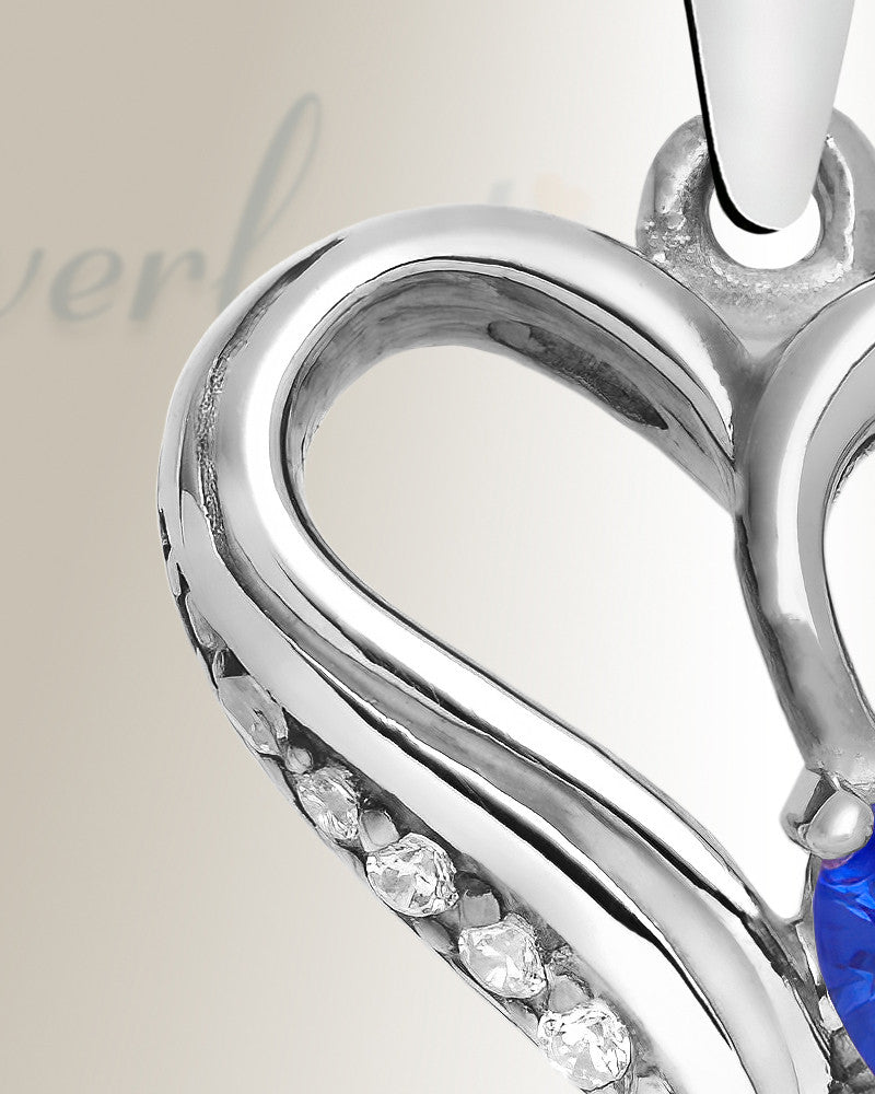 Sterling Silver Esterbrook Heart Cremation Urn Pendant