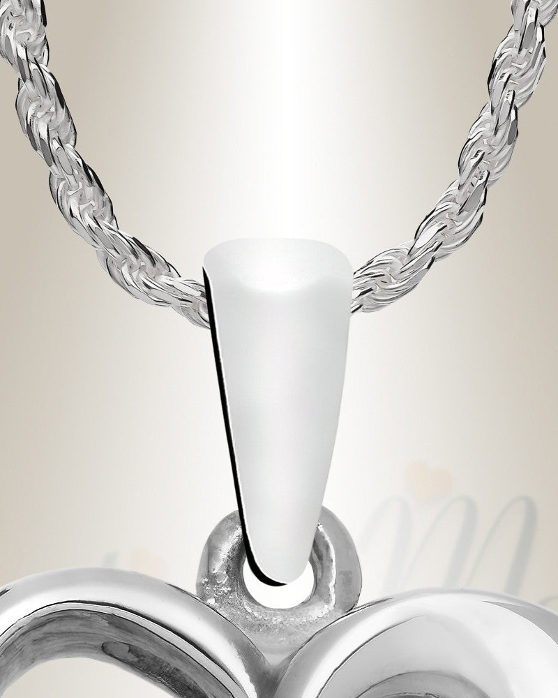 Sterling Silver Esterbrook Heart Cremation Urn Pendant