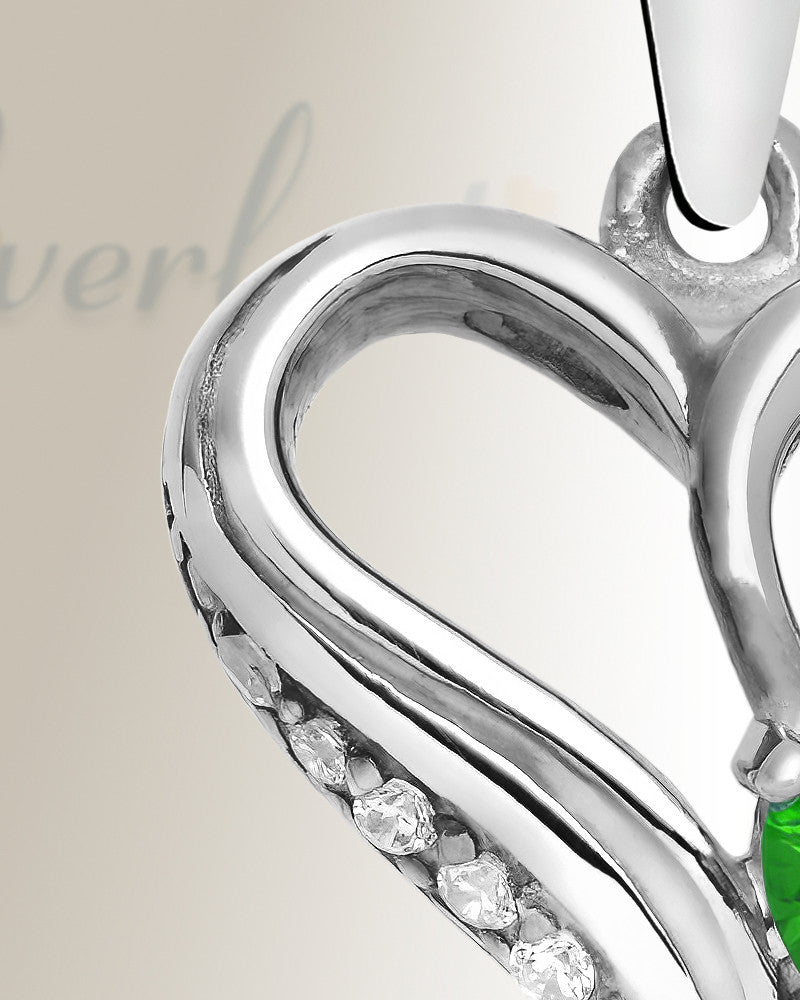 Sterling Silver Guinevere Heart Cremation Urn Pendant