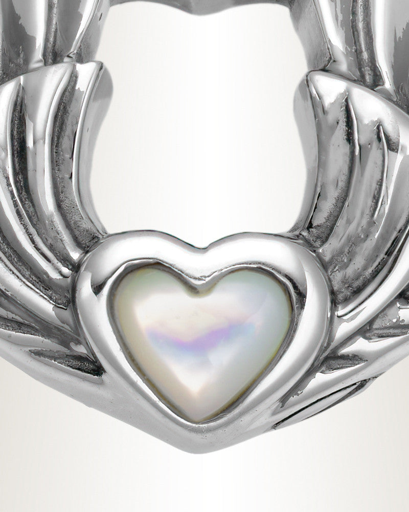Sterling Silver My Heart Takes Flight Cremation Urn Pendant