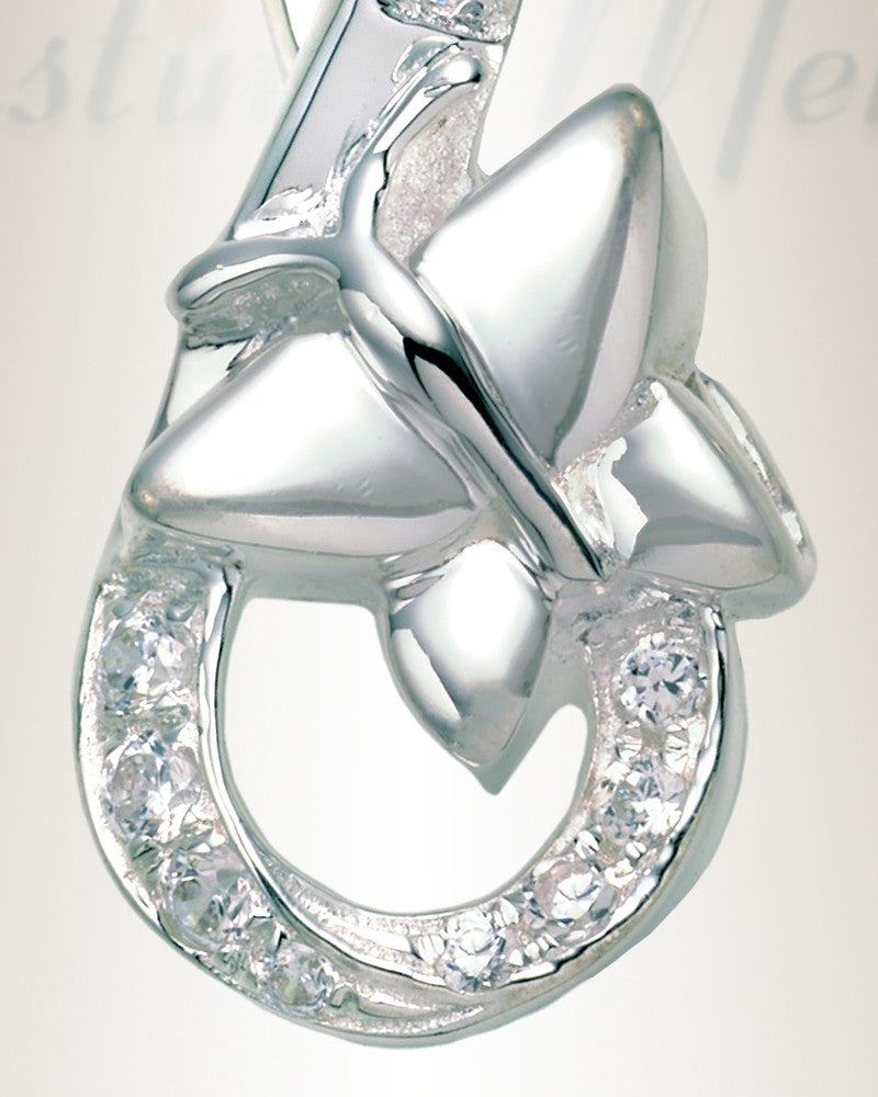 Sterling Silver Fluttering Away Cremation Urn Pendant