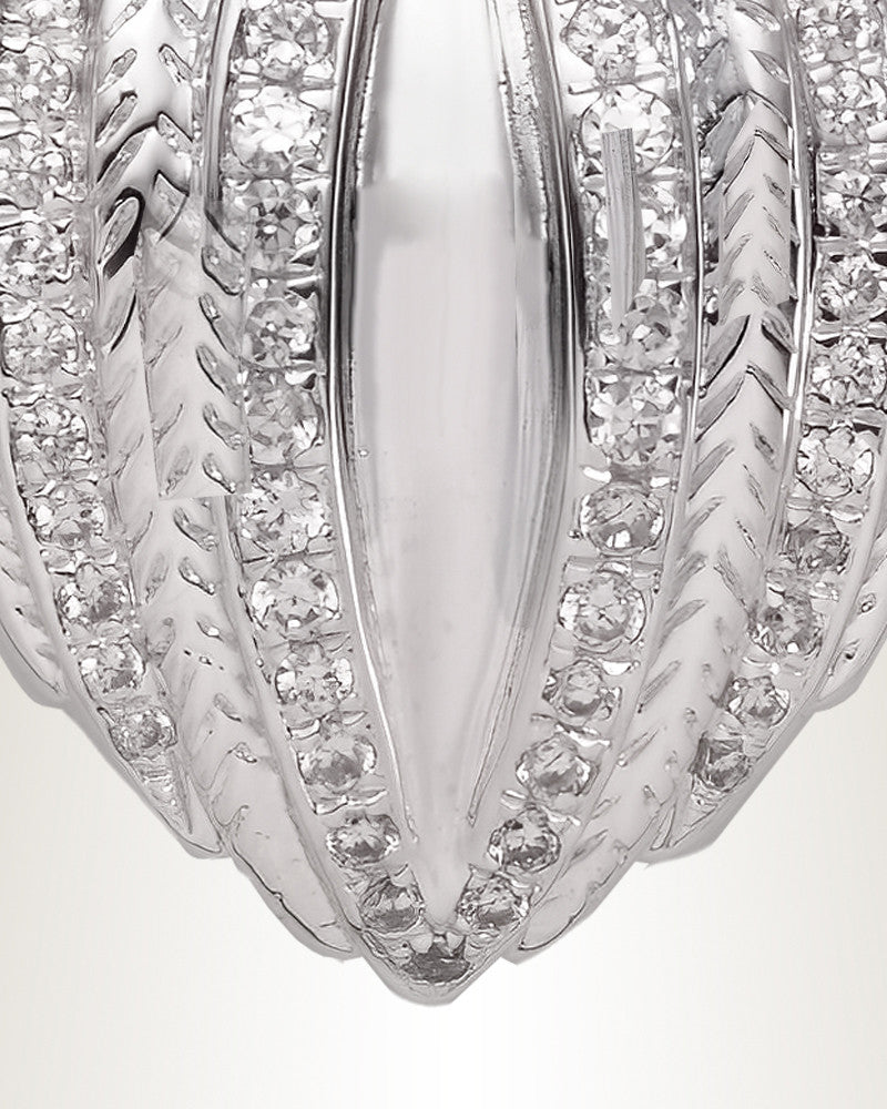 Sterling Silver Shrouded Heart Cremation Urn Pendant
