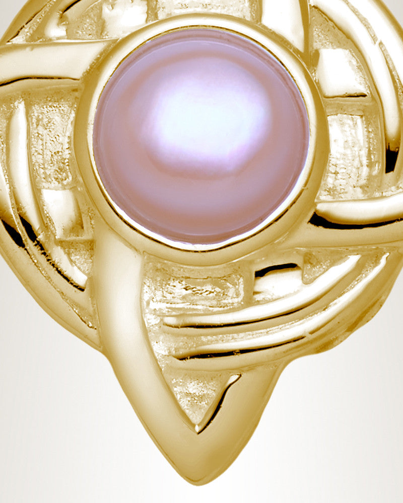 Gold Plated Knotted Pearl Cremation Urn Pendant
