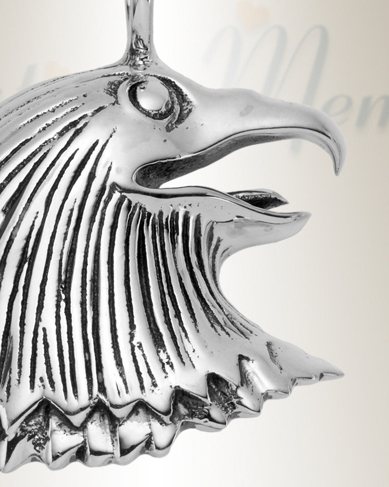 Sterling Silver Majestic Eagle Cremation Urn Pendant