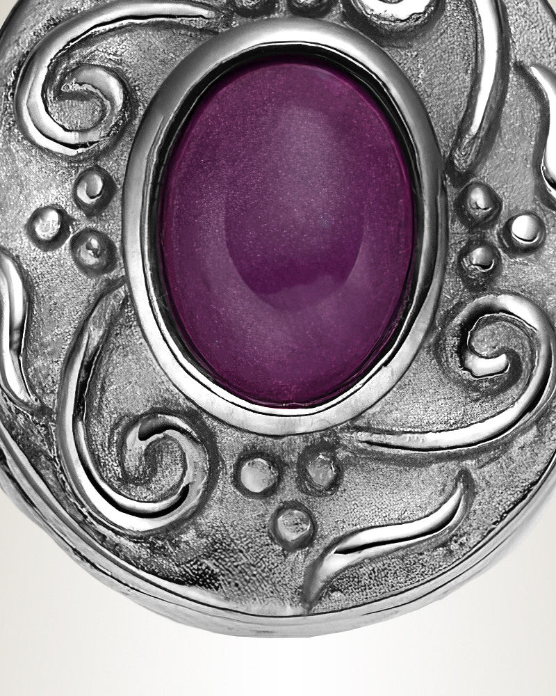 Sterling Silver Fallon Round Picture Locket Cremation Urn Pendant