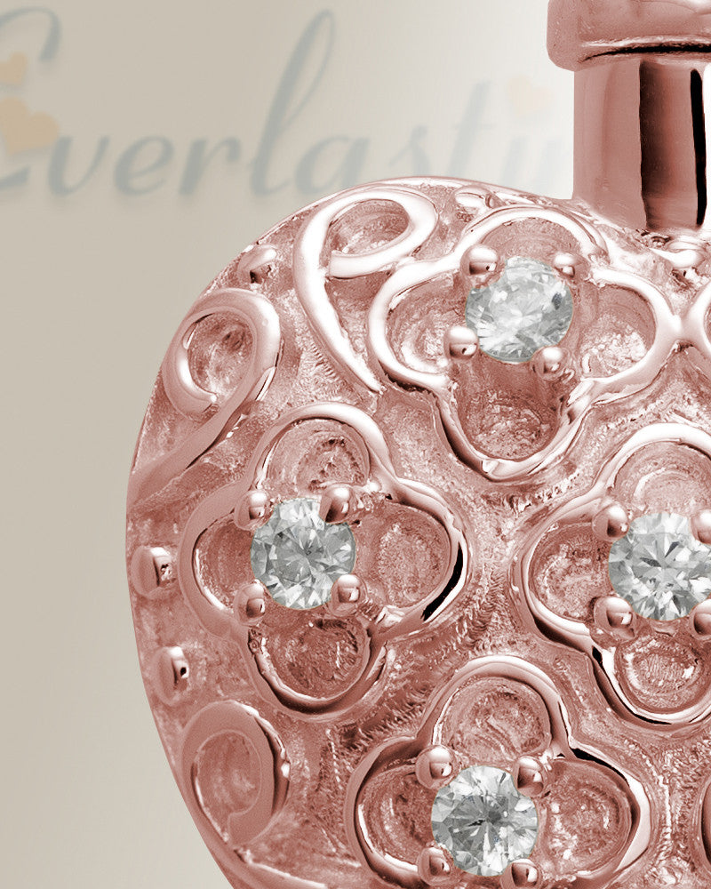 14K Rose Gold Twinkle Heart Jewelry Urn