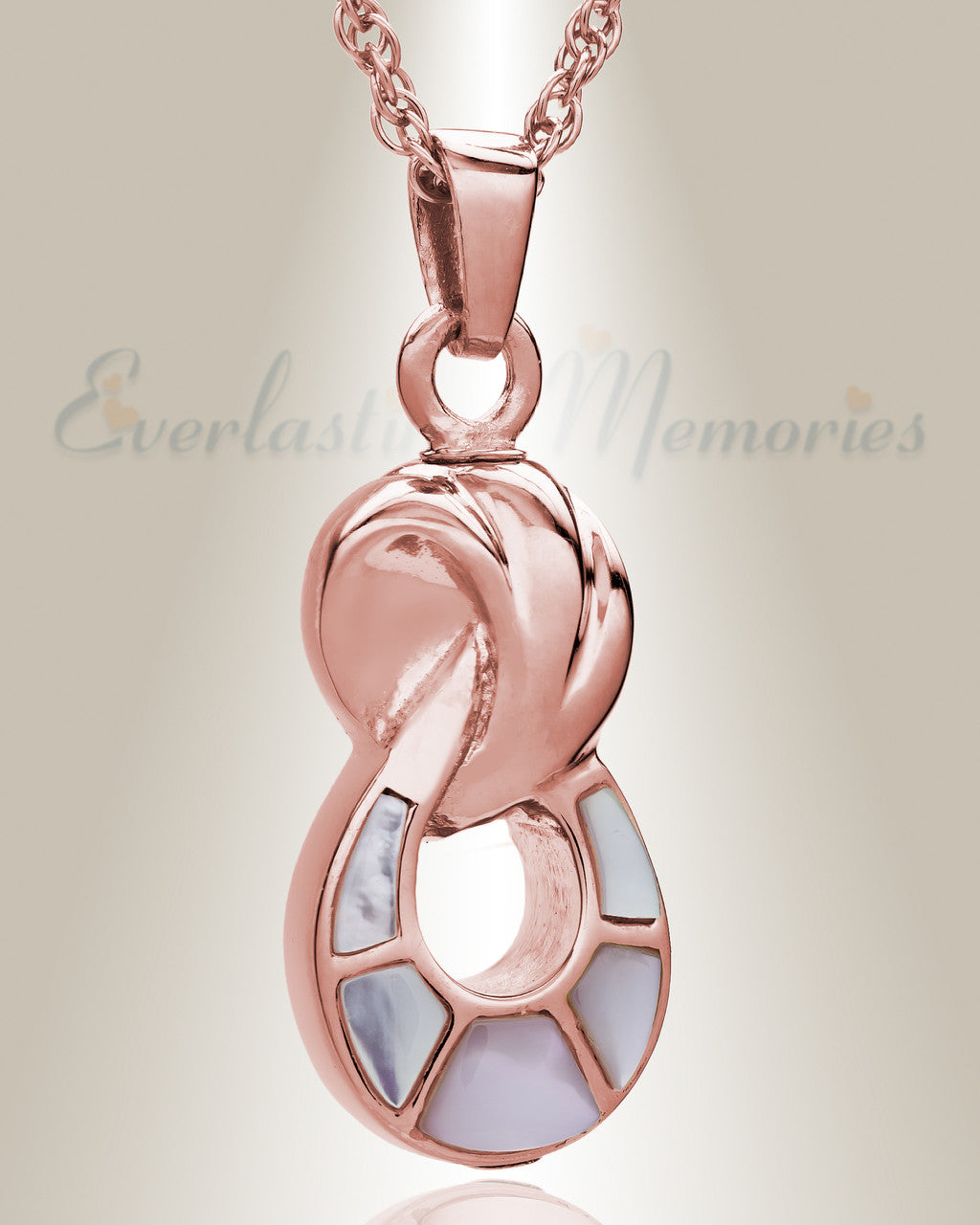 14K Rose Gold Everlasting Companion Infinity Jewelry Urn
