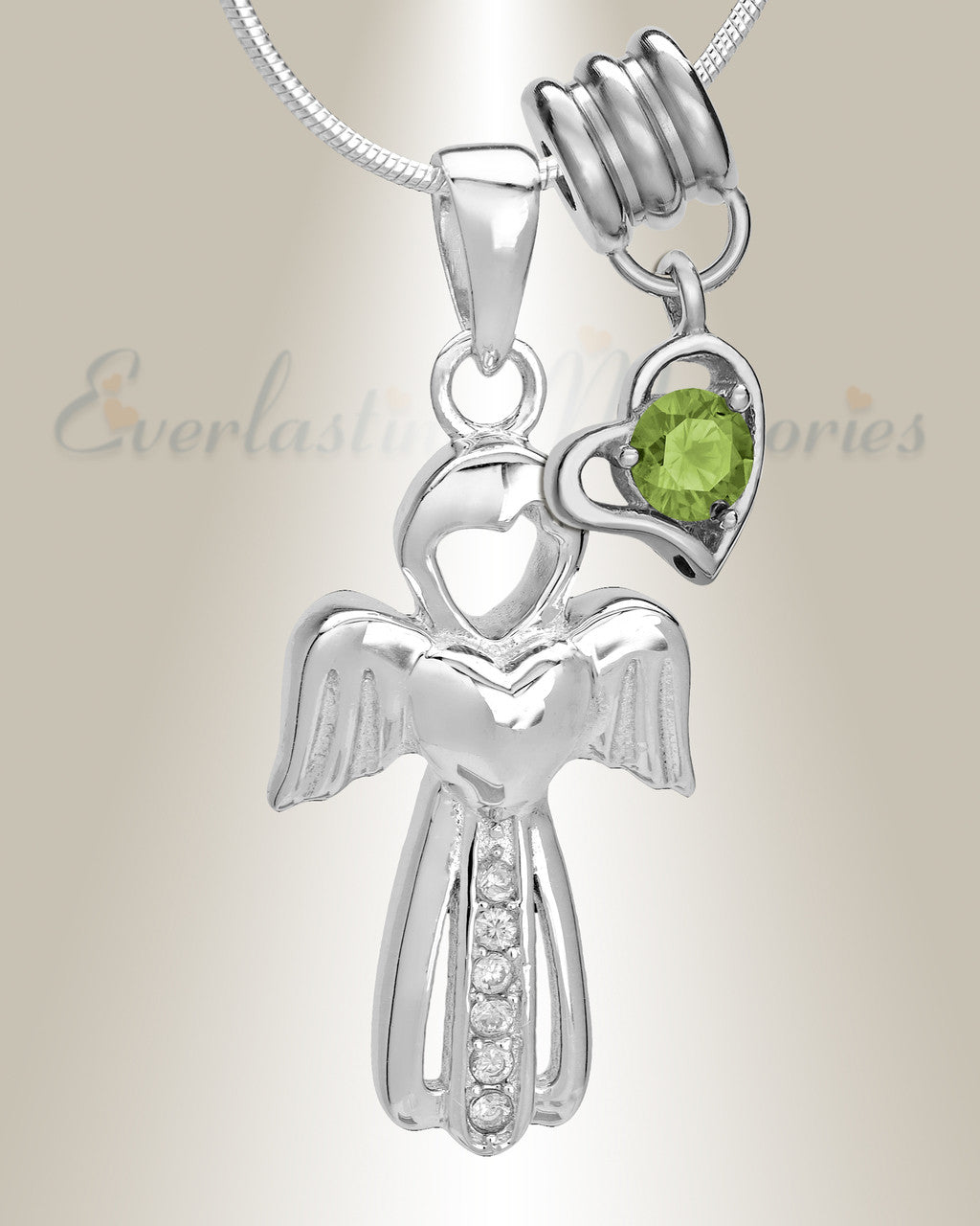 August Virtuous Angel Memorial Jewelry