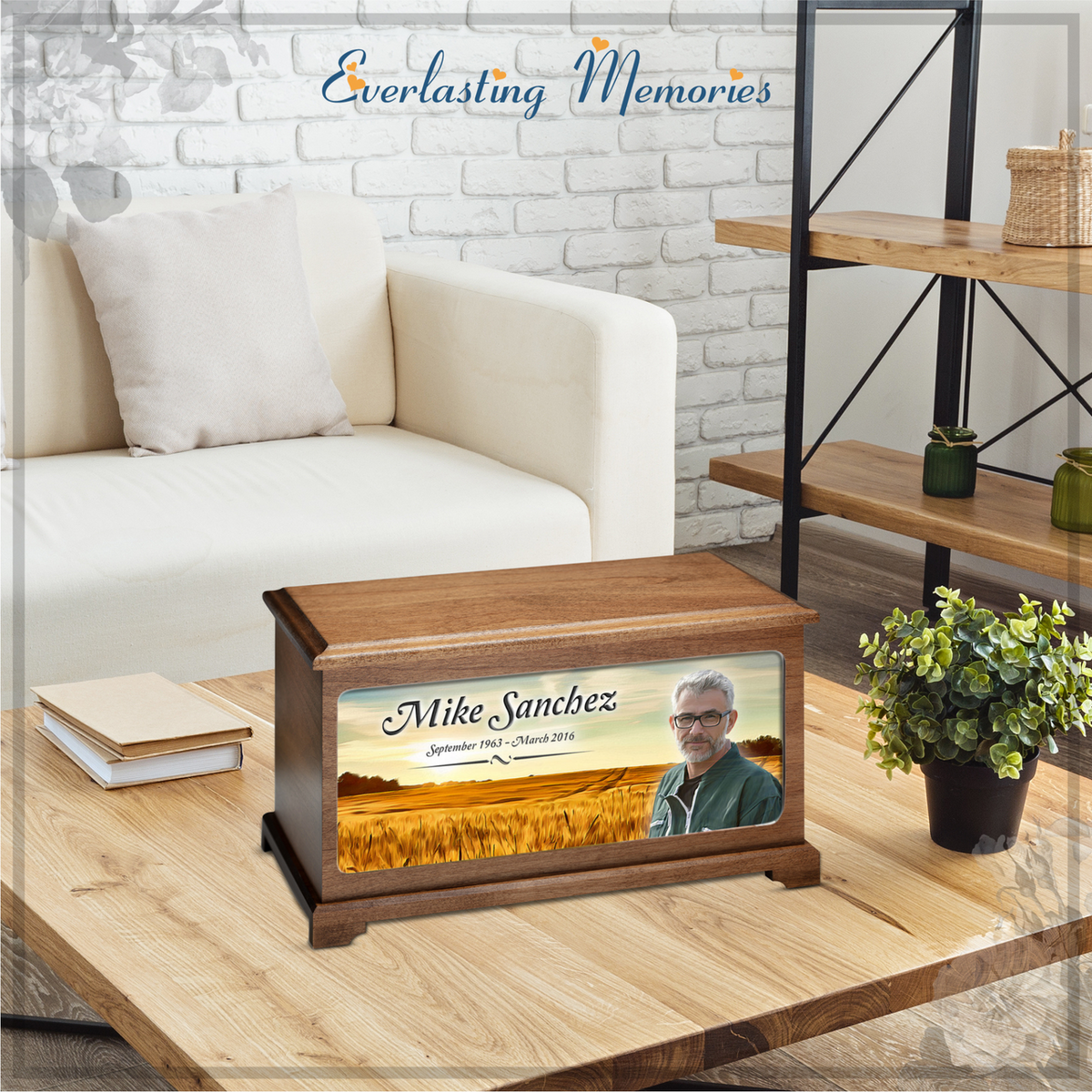 Prairie Land Picture Cremation Urn