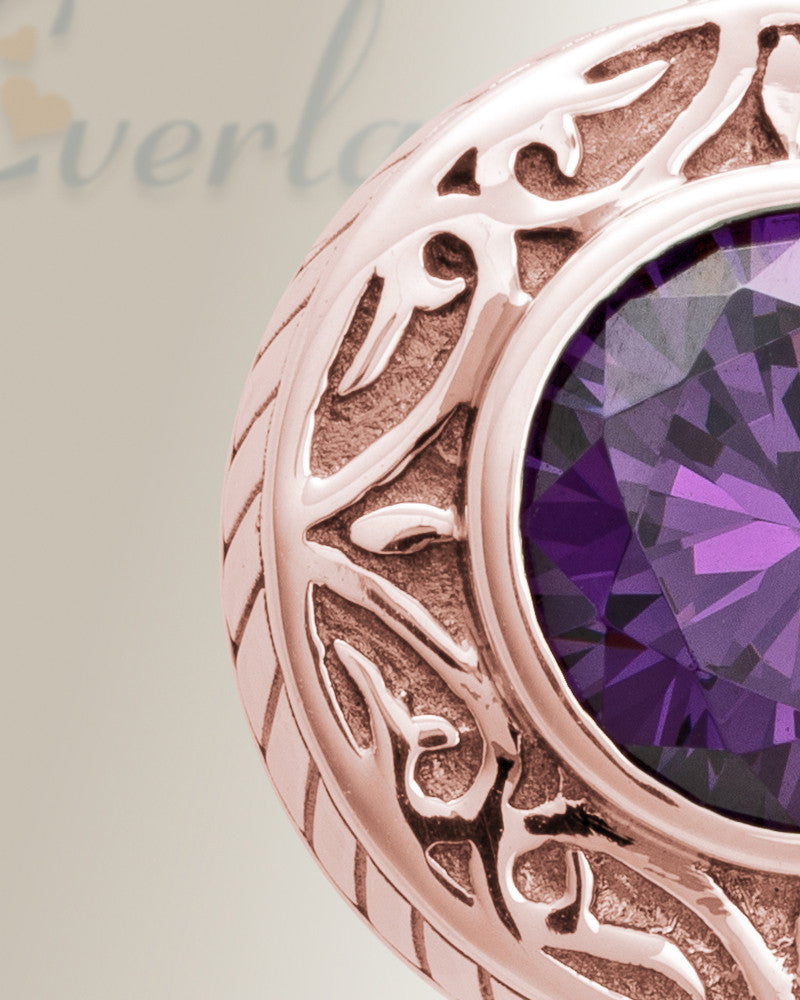 14K Rose Gold Plum Urn Keepsake
