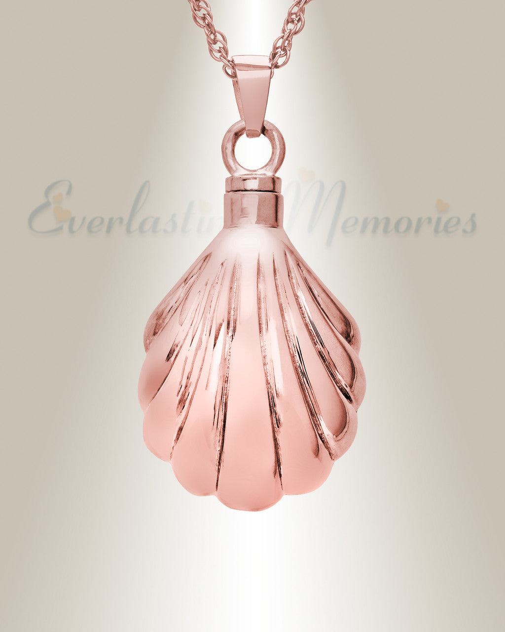 14K Rose Gold Shells Urn Necklace