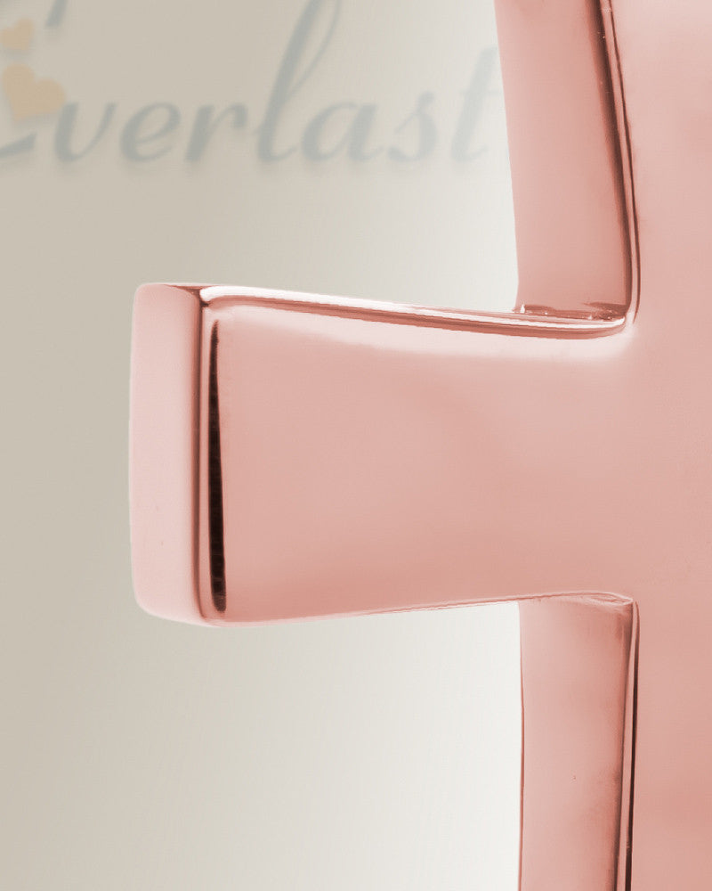 14K Rose Gold Parchment Cross Memorial Pendant