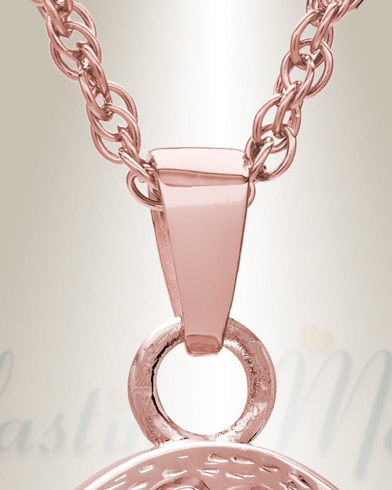 14K Rose Gold Majesty Round Urn Keepsake
