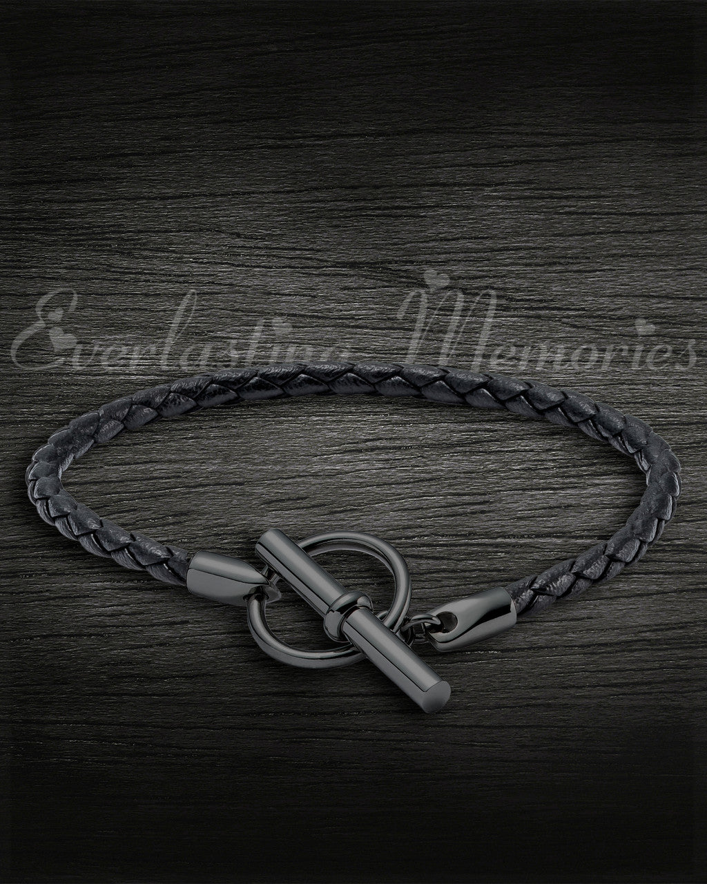 Black Stainless Steel Modest Bracelet Cremation Jewelry