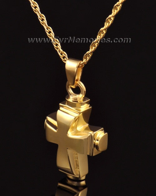 14K Gold Classic Cross Funeral Jewelry