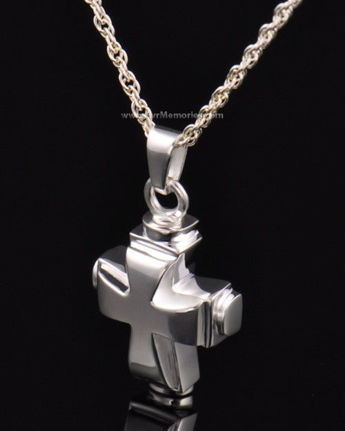 Sterling Silver Classic Cross Cremation Keepsake