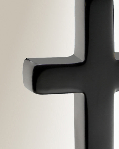 Forever Collection Black Remembrance Cross Locket Necklace