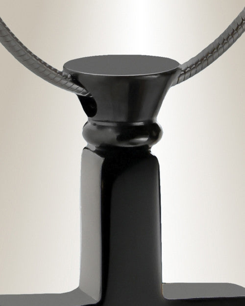 Forever Collection Black Remembrance Cross Locket Necklace