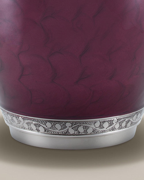 Carnation Purple Individual Cremation Urn