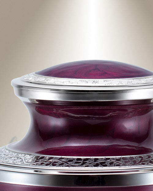 Carnation Purple Individual Cremation Urn