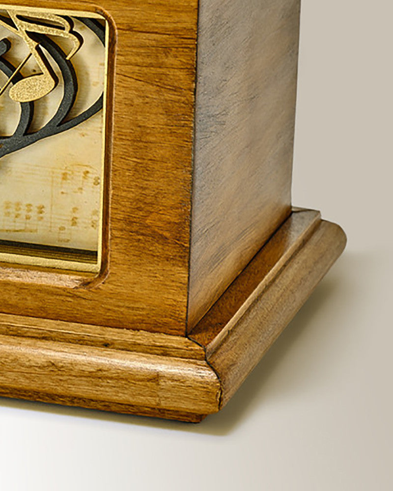 Musical Harmony Wood Cremation Urn