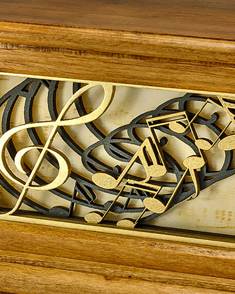 Musical Harmony Wood Cremation Urn