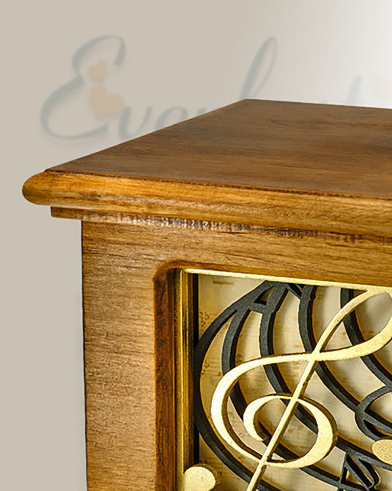 Musical Harmony Wood Cremation Urn
