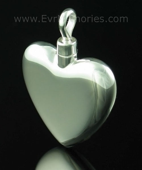 Sterling Silver Large Heart Cremation Urn Keepsake