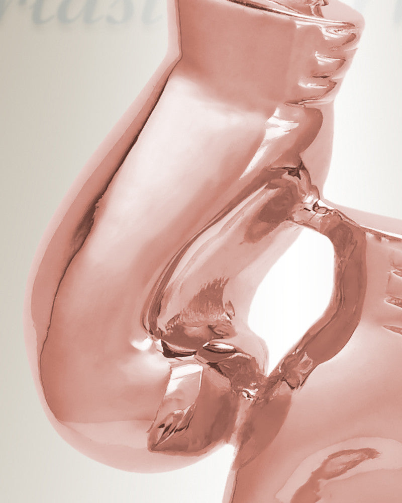 14K Rose Gold Boxing Necklace Urn