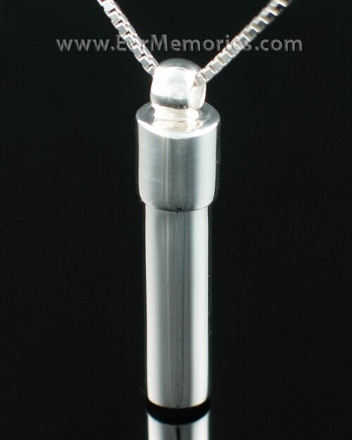 Sterling Silver Cylinder Cremation Urn Keepsake