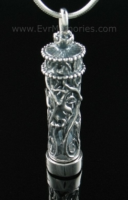 Antique Silver Filigree Jewelry Urn