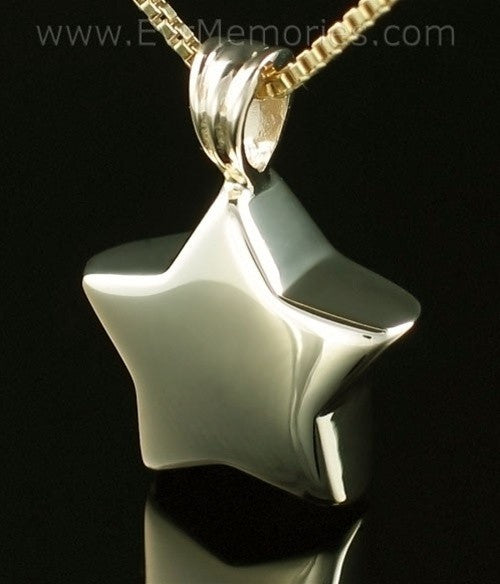14K Gold Small Star Jewelry Urn