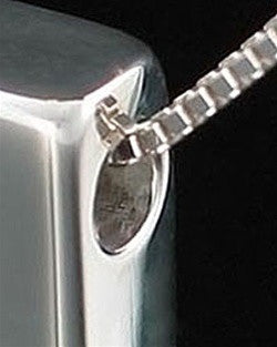 Sterling Silver Sliding Rectangle Cremation Urn Keepsake