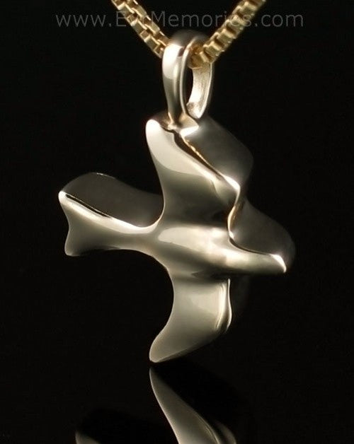 Gold Vermeil Dove Cremation Urn Keepsake