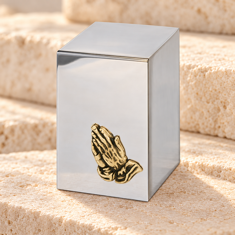 Praying Hands Reflection Urn