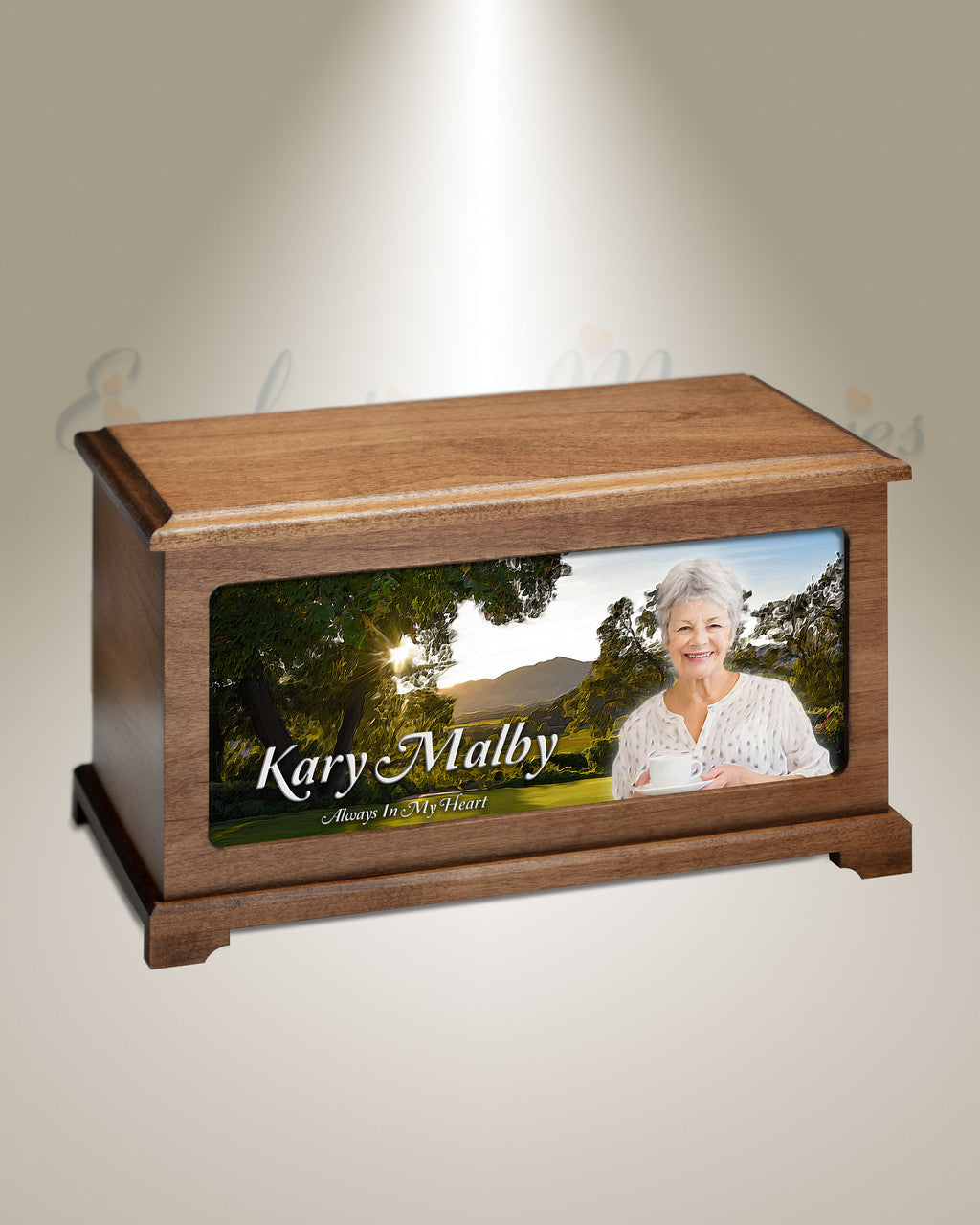 Country Garden Picture Urn For Ashes