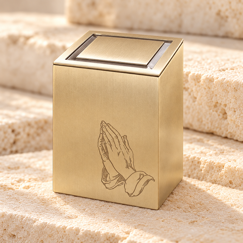 Guardian Urn with Praying Hands
