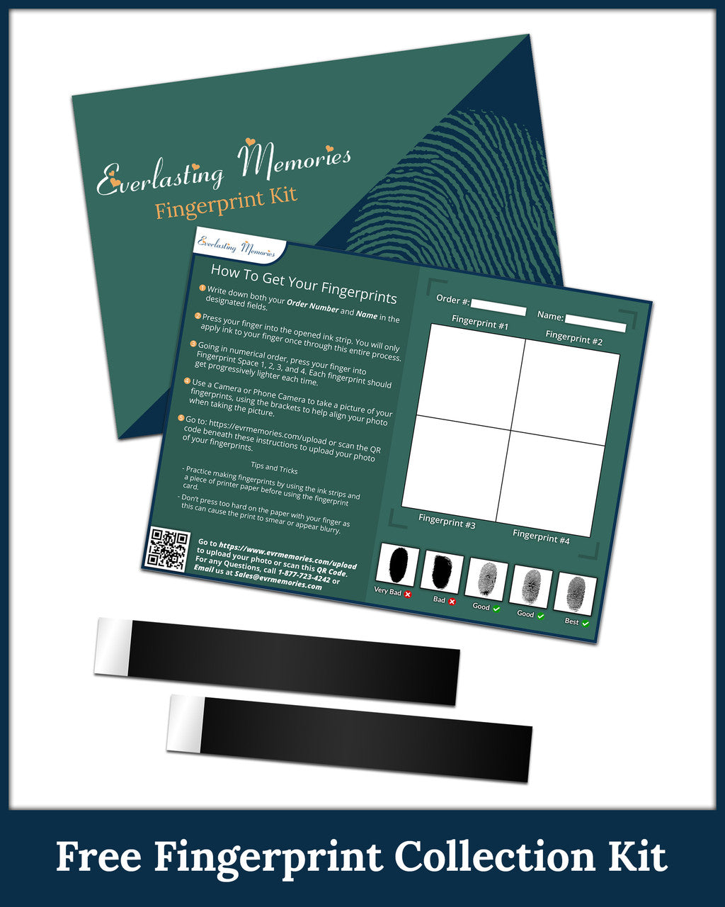 Brushed Thick Stainless Dog Tag with Initial Fingerprint Necklace