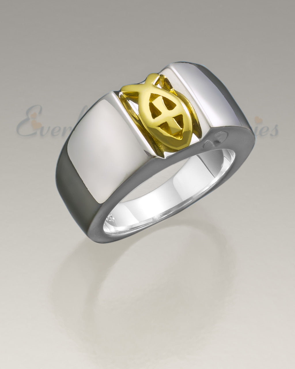 Women's White Gold Loyal Ring Jewelry Urn