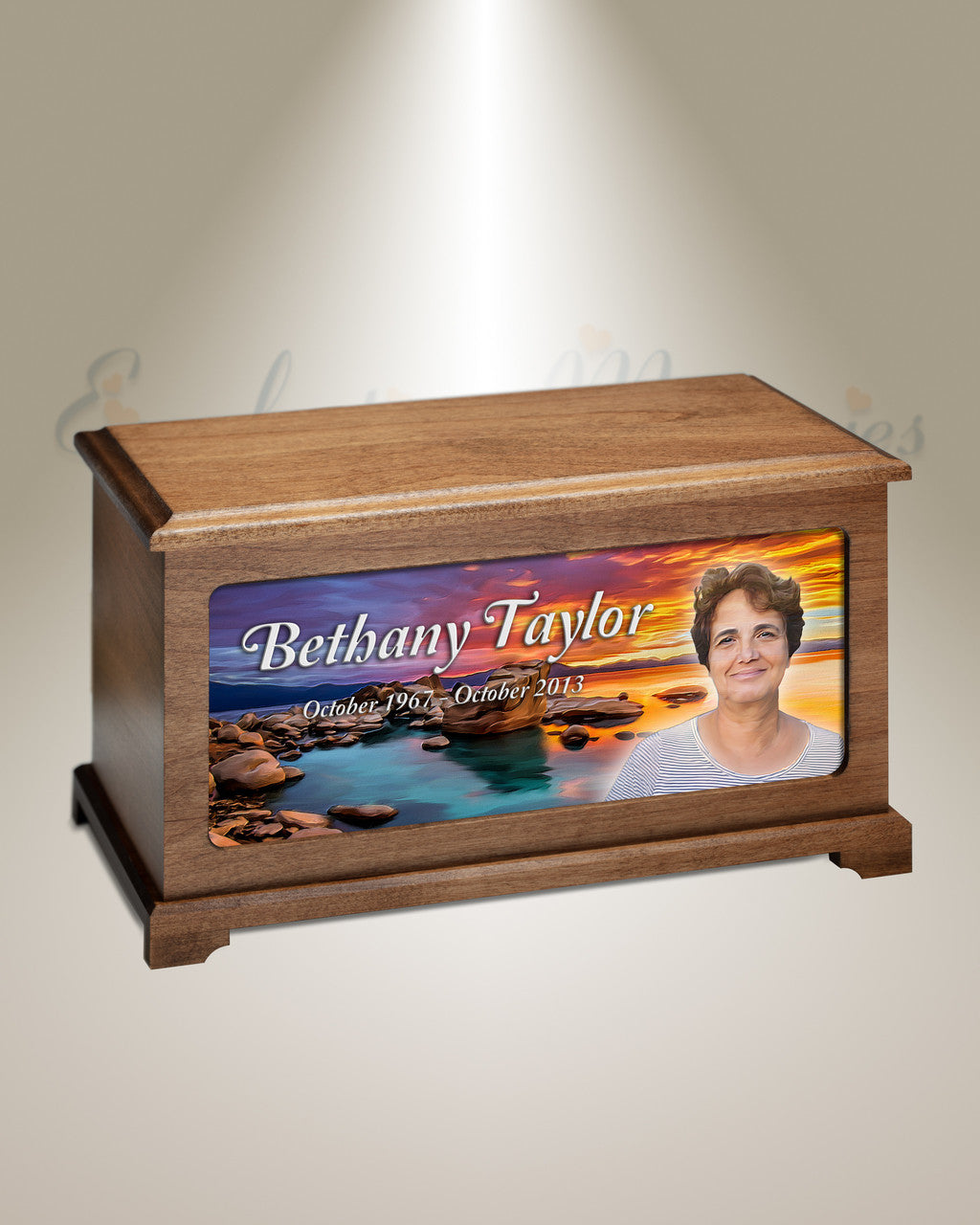 By The Sea Urn With Photo