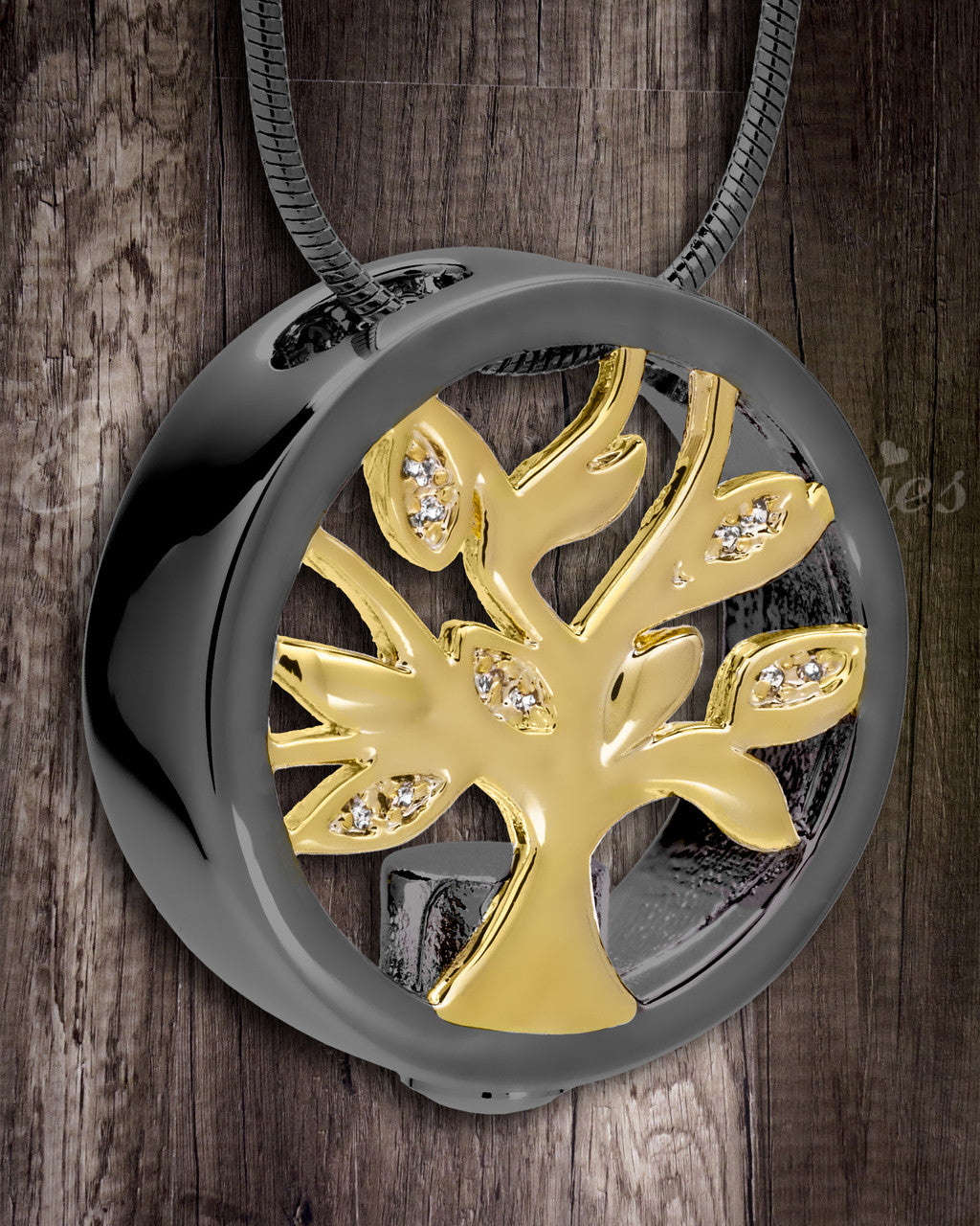 Black and Gold Ancestry Memorial Jewelry
