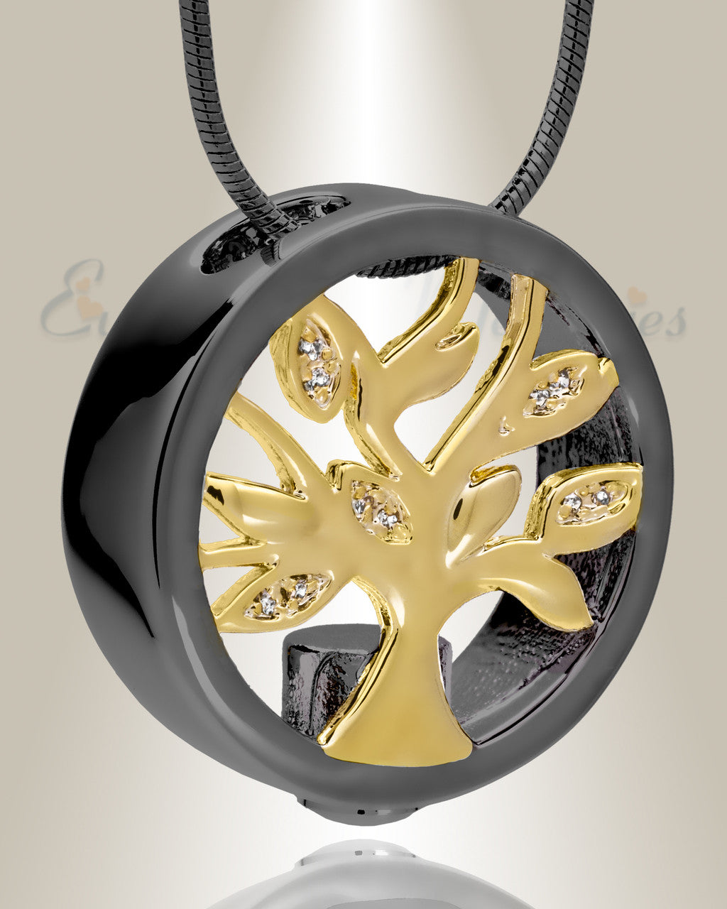 Black and Gold Ancestry Memorial Jewelry