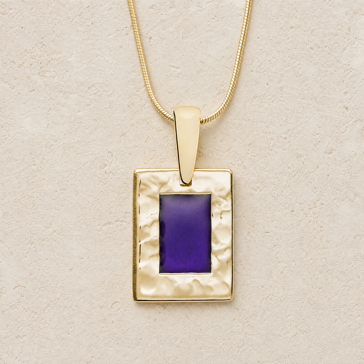 Solid 14K Gold Purple Passion Ash Resin Jewelry