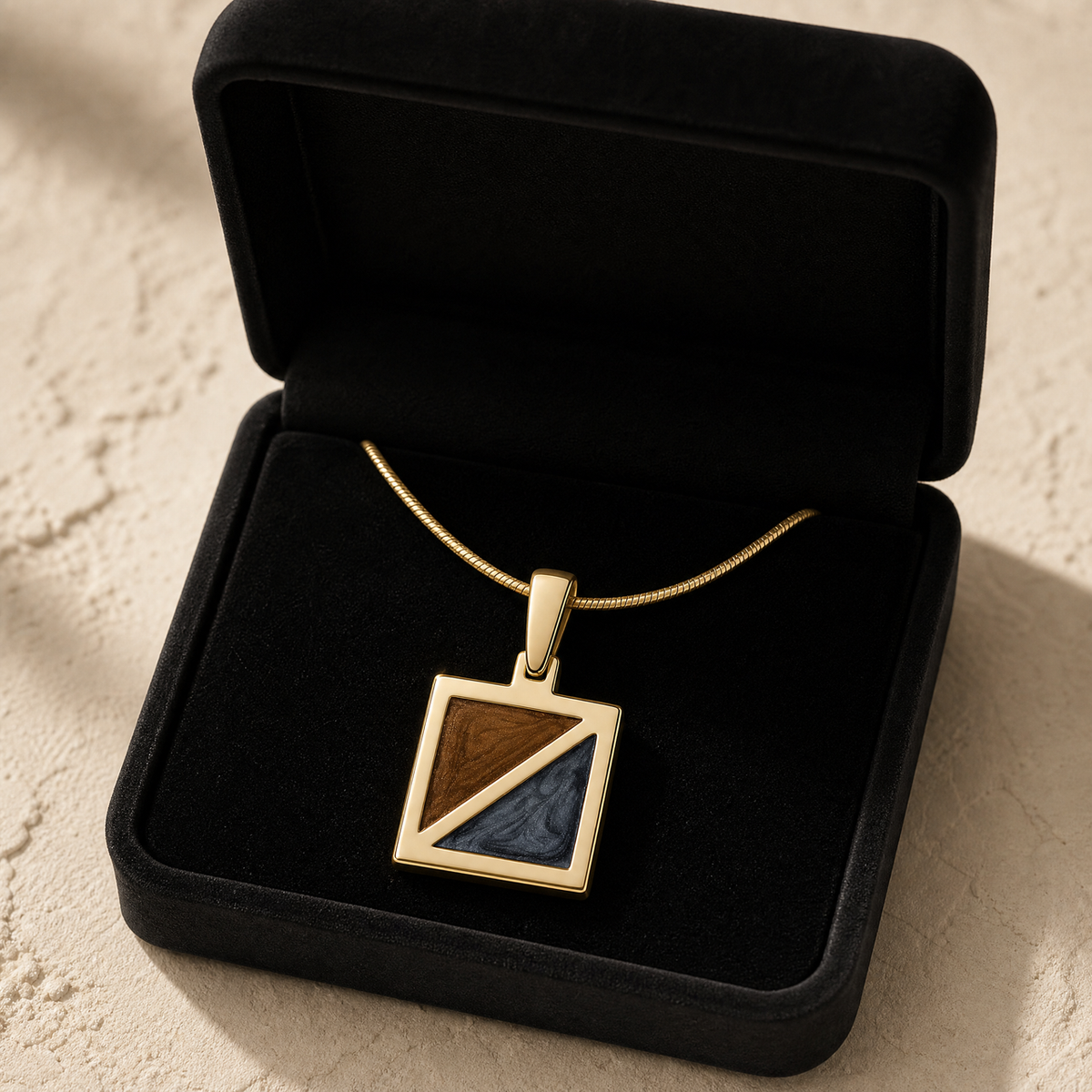 Gold Olivine Ash Resin Jewelry