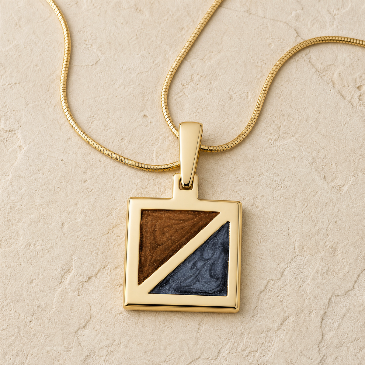 Solid 14K Gold Olivine Ash Resin Jewelry
