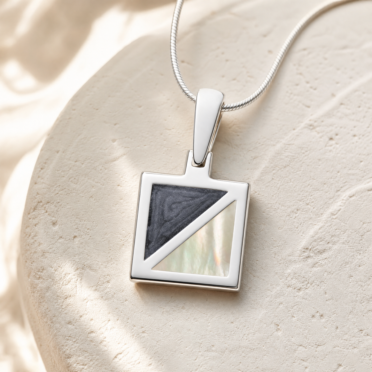 Silver Solitude Ash Resin Jewelry
