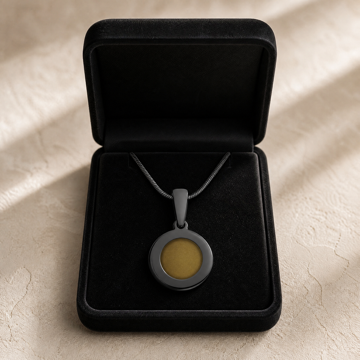 Black Finish Goldeneye Ash Resin Jewelry