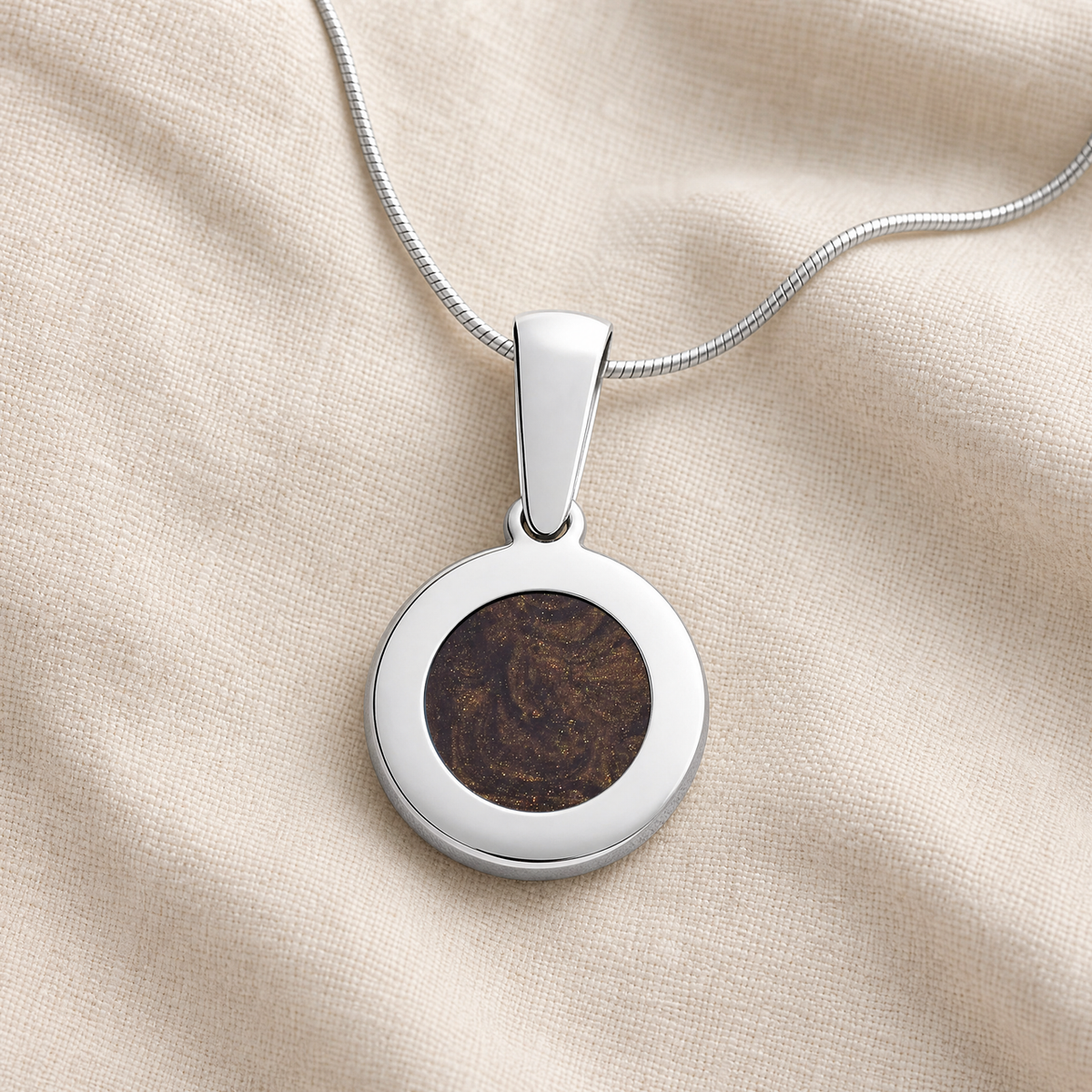 Solid 14K White Gold Boxwood Ash Resin Jewelry